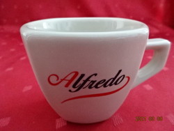 Olasz porcelán kávéscsésze, Alfredó felirattal - cappuccino. Vandneki!