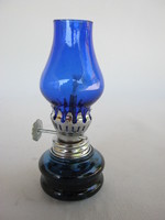 Kék üveg mini petróleumlámpa