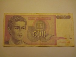  Jugoszlávia 500  Dínár 1992  !  
