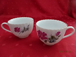 Kínai porcelán, rózsa mintás teáscsésze, átmérője 9 cm. Vanneki!