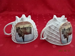 Négylábú porcelán teáscsésze, TROPPAU - OBERRING felirattal. Vanneki!