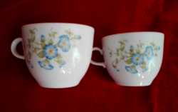 2 old Kahla teacups with morning glory pattern