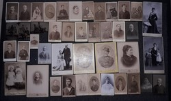 58 db régi fotó 1870-1905 közöttiek különböző méretben