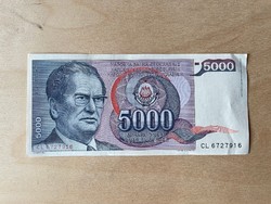 Jugoszláv dinár papírpénz 1985, Tito  - jó minőségben