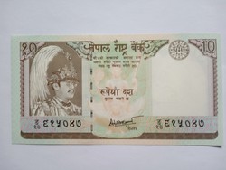 Unc 10 Rúpia 1985 - 1987 Nepál !!  