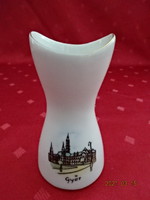 Aquincum porcelain vase, with Győr inscription and the town hall. He has! Jokai.