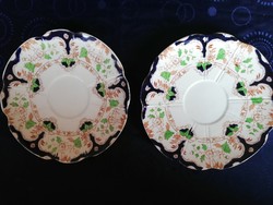 Eladó antik szecessziós porcelán Angol Duchess élénk mintás tányérok 2 db!