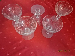 Crystal cocktail glass with stem, diameter 9.5 cm, height 11.5 cm. 5 pcs sold together! Jokai.