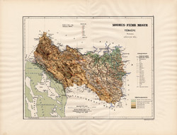 Modrus - Fiume megye térkép 1890 (3), vármegye, régi, atlasz, eredeti, Kogutowicz Manó, Gönczy Pál