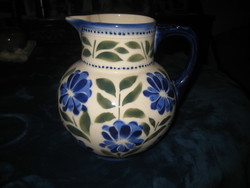 Austrian antique majolica jug, very showy piece from the beginning of the last century 16 x 19 cm
