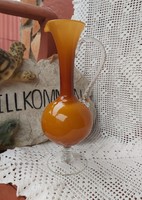 Extra beautiful orange pouring jug collector beauty Murano? Bohemia?