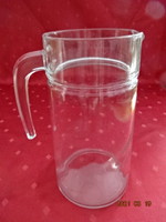 Thick glass jug, minimum 1.2 liters, height 21 cm, diameter 9.5 cm. He has! Jókai.