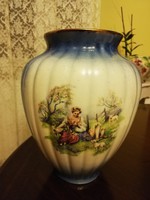 Gyönyörű jelenetes angol porcelán váza 