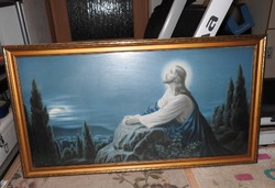 Antique print - Jesus on the Mount of Olives