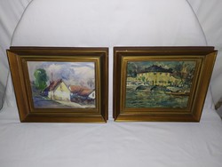 Göldner Tibor képcsarnokos festményei párban