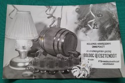 Régi karácsonyi,újévi üdvözlőlap,győri Mezőgazdasági Termelőszövetkezet képeslapja