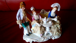 Barokk porcelán teázó pár