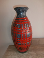 Piros-szürke retro váza
