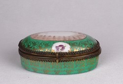 S181 Régi antik porcelán szelence gyűrűtartó