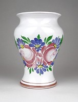 1D588 Városlődi virágdíszes kerámia váza 15.5 cm