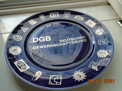 Rosenthal Deutscher Gewerkschaftsbund (=Német Szakszervezeti Szövetség) kobalt arany faltál