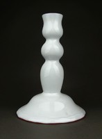 1D632 Nagyméretű fehér kerámia gyertyatartó 20 cm