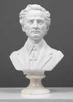 Chopin Zeneszerző és Zongoravirtuóz Mellszobra - Fehér Márvány Szobor - 32cm