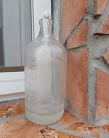 0.5 literes szódásüveg, üveg,  nosztalgia darab, dísznek , Landstoff Görgy Rákospalota 