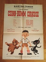 Csinn-Bumm Cirkusz plakátja 1959-ből