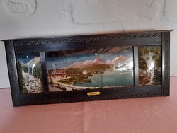 Csorba tó - több részes régi kép domborított üvegben