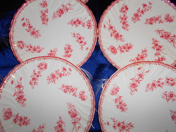 6 db antik Sarreguemines fajansz tányér  18,5 cm