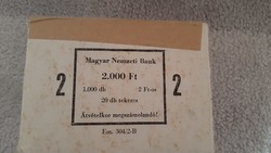 1976 Retro MNB Magyar Nemzeti Bank aprópénz papírdoboz 2 forintos volt benne