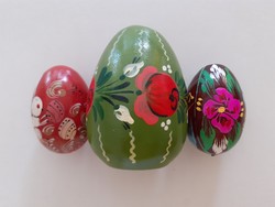Retro festett húsvéti fa tojás 3 db