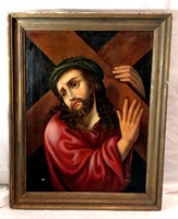 FK/041 - Ismeretlen festőművész – Krisztus a kereszttel (2. stáció)