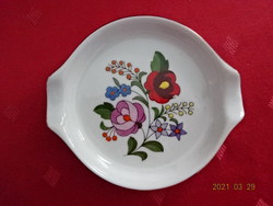 Kalocsa porcelain ashtray with hand-painted floral motif, diameter 9 cm. He has! Jókai.