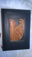 Leather-bound notebook with register, can also be used as a gift for an industrial artist, or a desk decoration