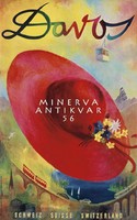 Vintage utazási reklám plakát reprint nyomat piros női kalap virágdísz nyár Svájc viadukt vonat tó