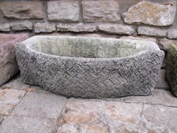 Rustic Large 78cm Stone Basin - Fountain Spout or Horse Drinking Trough Bird Drinking Bowl etc.