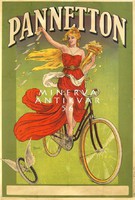 Vintage kerékpár bicikli reklám plakát reprint nyomat fiatal szőke lány görög amazon szárnyas kerék