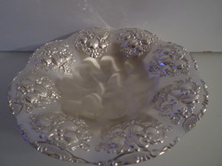 Bowl - silver-plated - embossed - 24 x 5 cm - German - nice condition