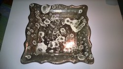 Kőporcelán-kézzel festve-ritka retro porcelán tálka-asztali kínáló