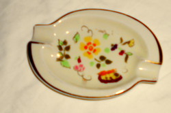 Zsolnay bowl with butterfly flower pattern - round stamp