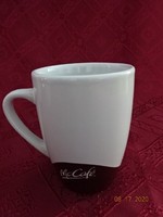MC Cafe bögre, 9,5 cm magas. Alja sötétbarna színű.