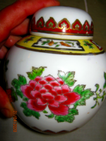 Kínai porcelán tea gyömbér tartó Family Rose