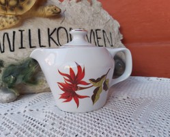 Gyönyörű Hollóházi virágos 4  személyes Seherezádé,  kotyogós porcelán kávéfőző teteje kávékiöntő 