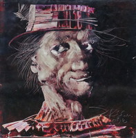 Szász Endre - Férfi fej 31 x 31 cm olaj, papír