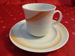 Lowland porcelain coffee cup + placemat with brown stripe. He has! Jókai.