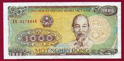 * Külföldi pénzek:  Vietnám  1988  1000 dong (nagyon szép állapot)