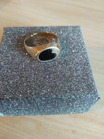 14 kt sárga arany pecsétgyűrű fekete onix kővel
