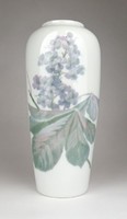1C602 Régi gesztenyefalevél Schwarzburg porcelán váza 22 cm